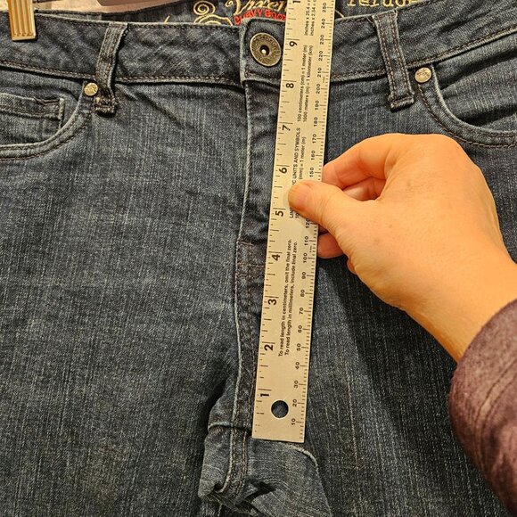 Refuge Vixen Jeans Womens 14 Curvy Boot Cut Refuge Stretch dark Wash casual - Picture 8 of 16